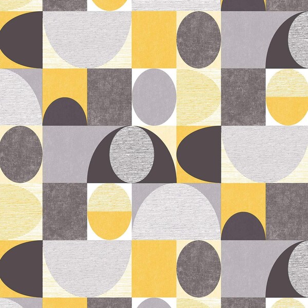 Manhattan Comfort Narbonne, Vinyl Geo Dome Wallpaper, 205 In X 33 Ft = 56 Sq Ft Narbonne - main